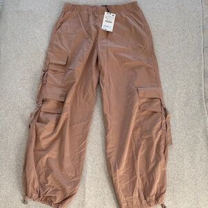 Zara Light Brown Cargo Pants